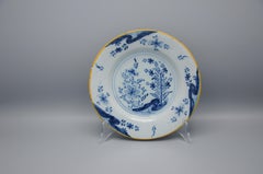 Delft - 'Chinoiserie' Blue and White Floral Delft Plate, late 18th century