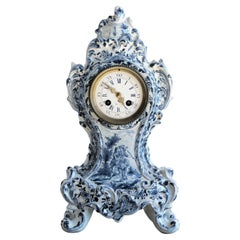 Antique Delft Mantle Clock