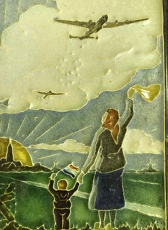 Delft Gedenkfliese zum Zweiten Weltkrieg Holland Keramikfliese