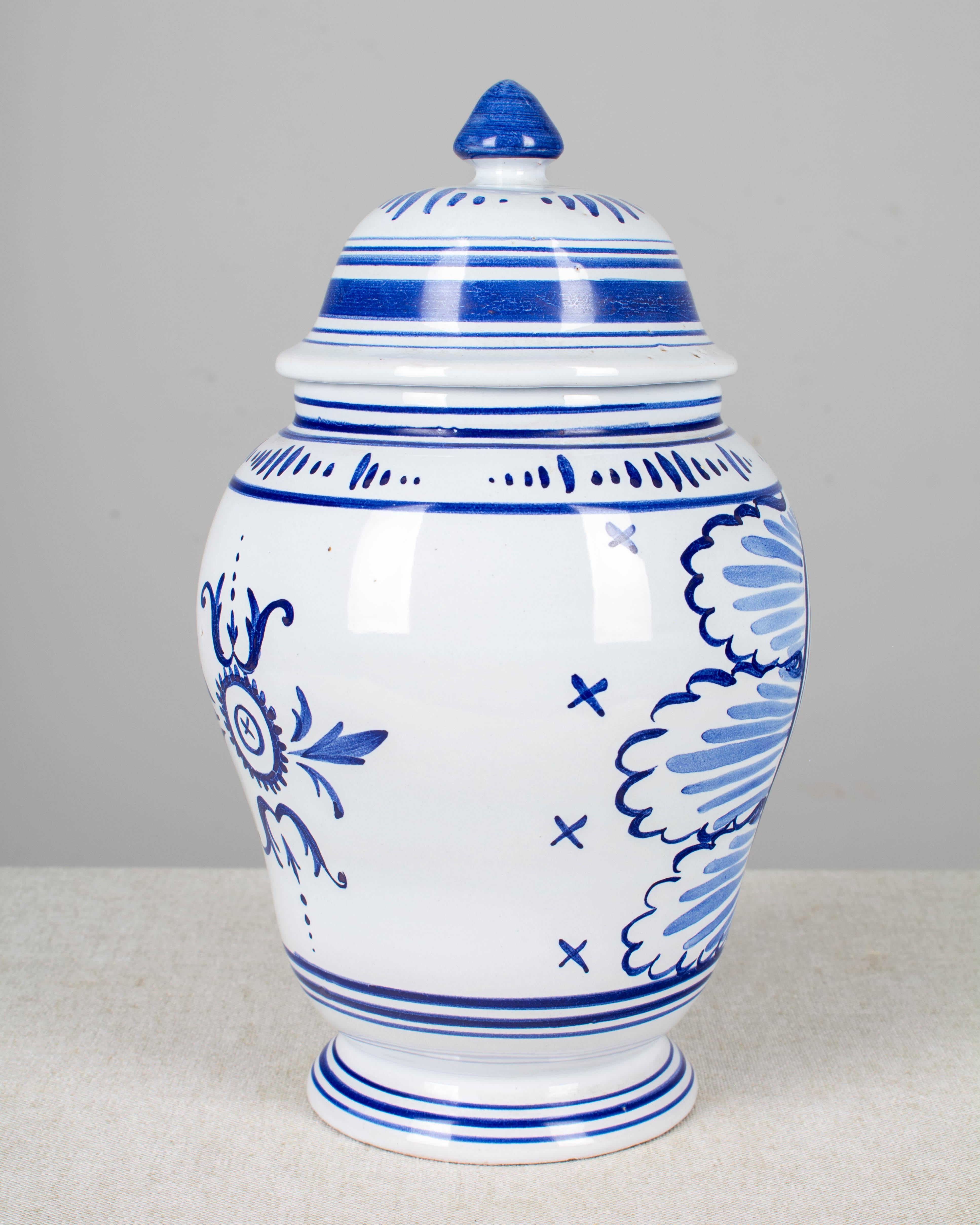 20th Century Delft Faience Apothecary Jar For Sale