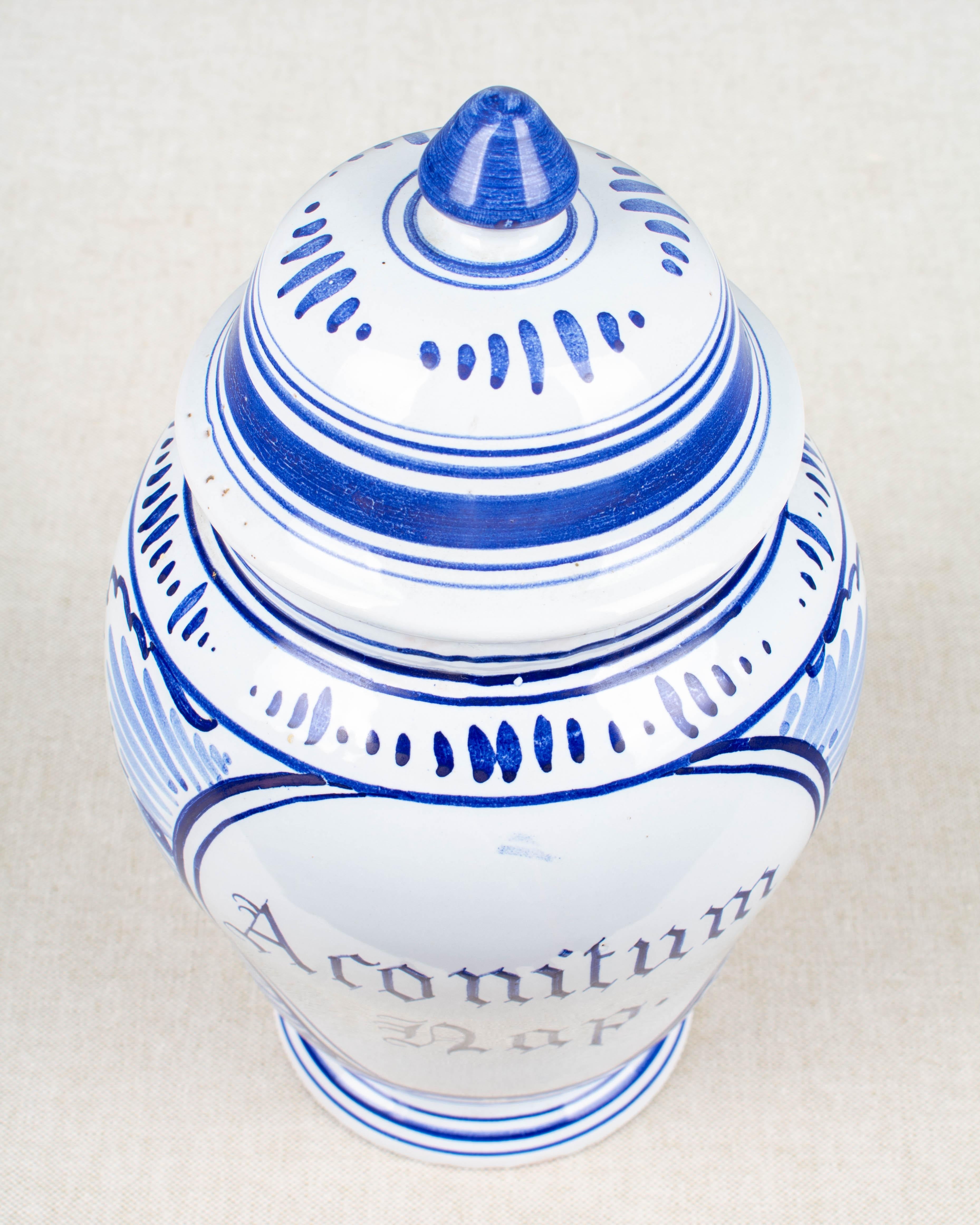Delft Faience Apothecary Jar For Sale 2