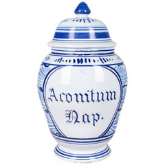 Vintage Delft Faience Apothecary Jar