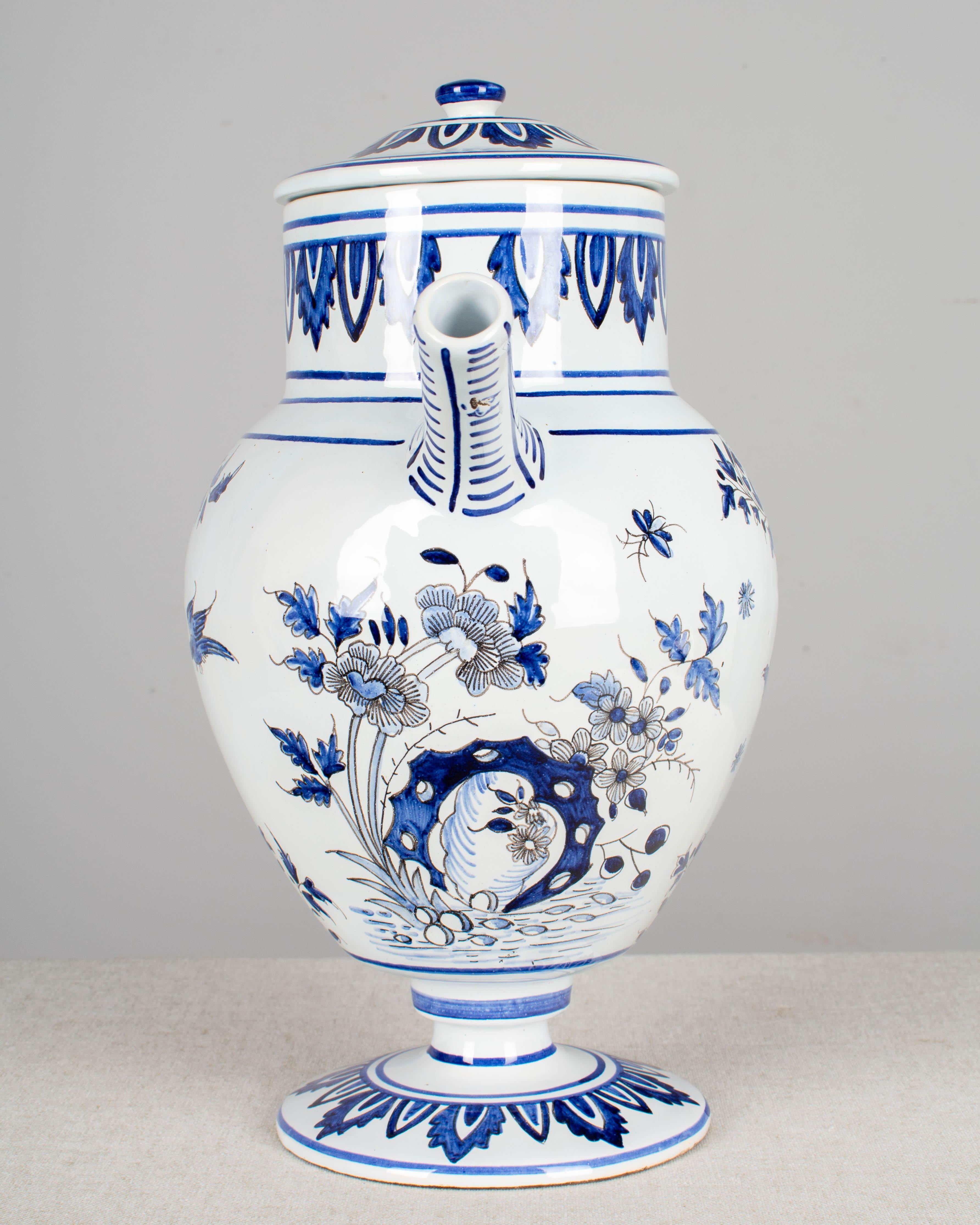 20th Century Delft Faience Apothecary Pitcher with Lid For Sale