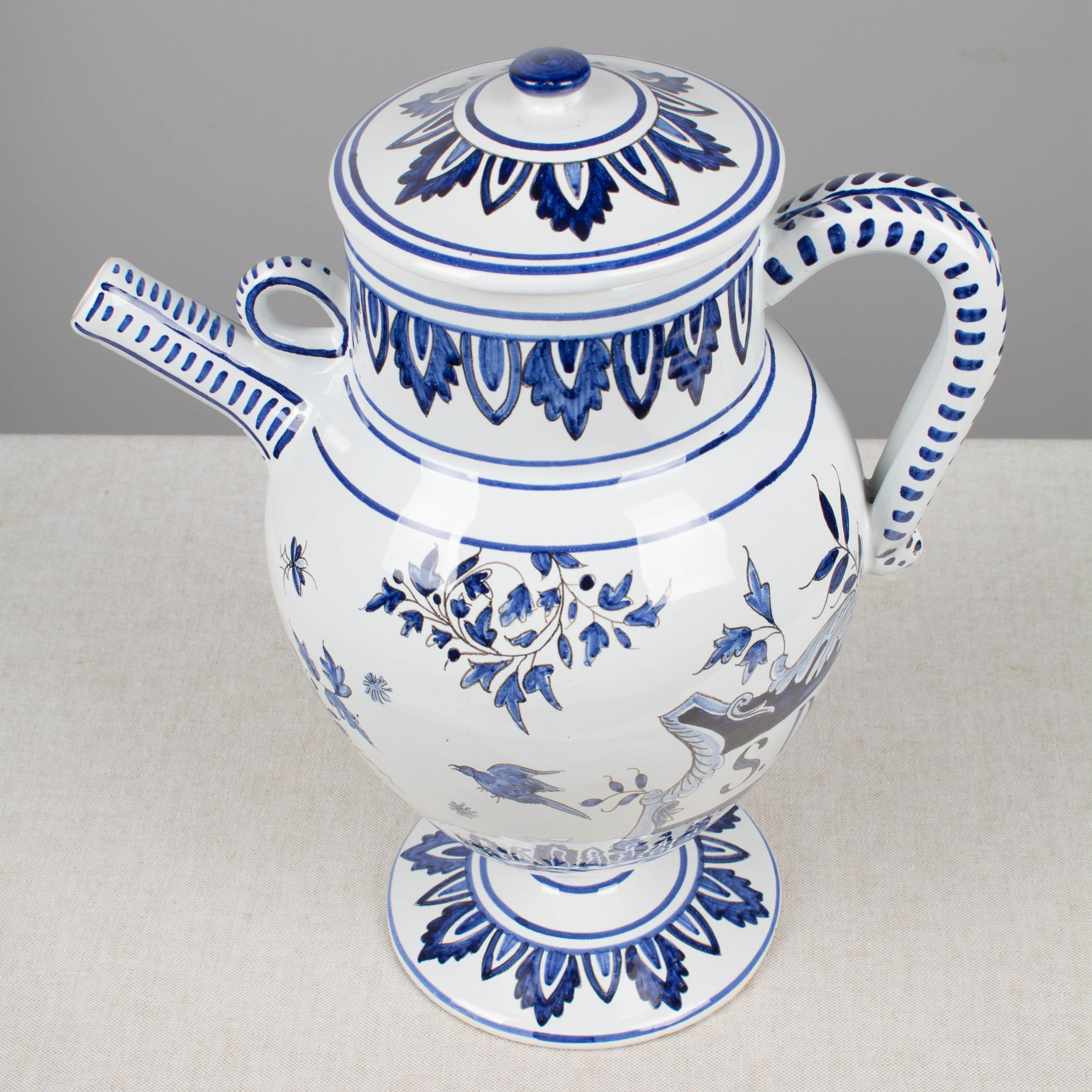 Delft Faience Apothecary Pitcher with Lid For Sale 1