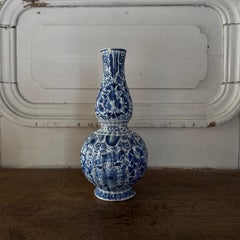 Delft faience flask with signature, 18th century