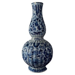 Delft faience flask with signature, 18th century
