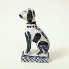 Delft Figure of a Seated Dog