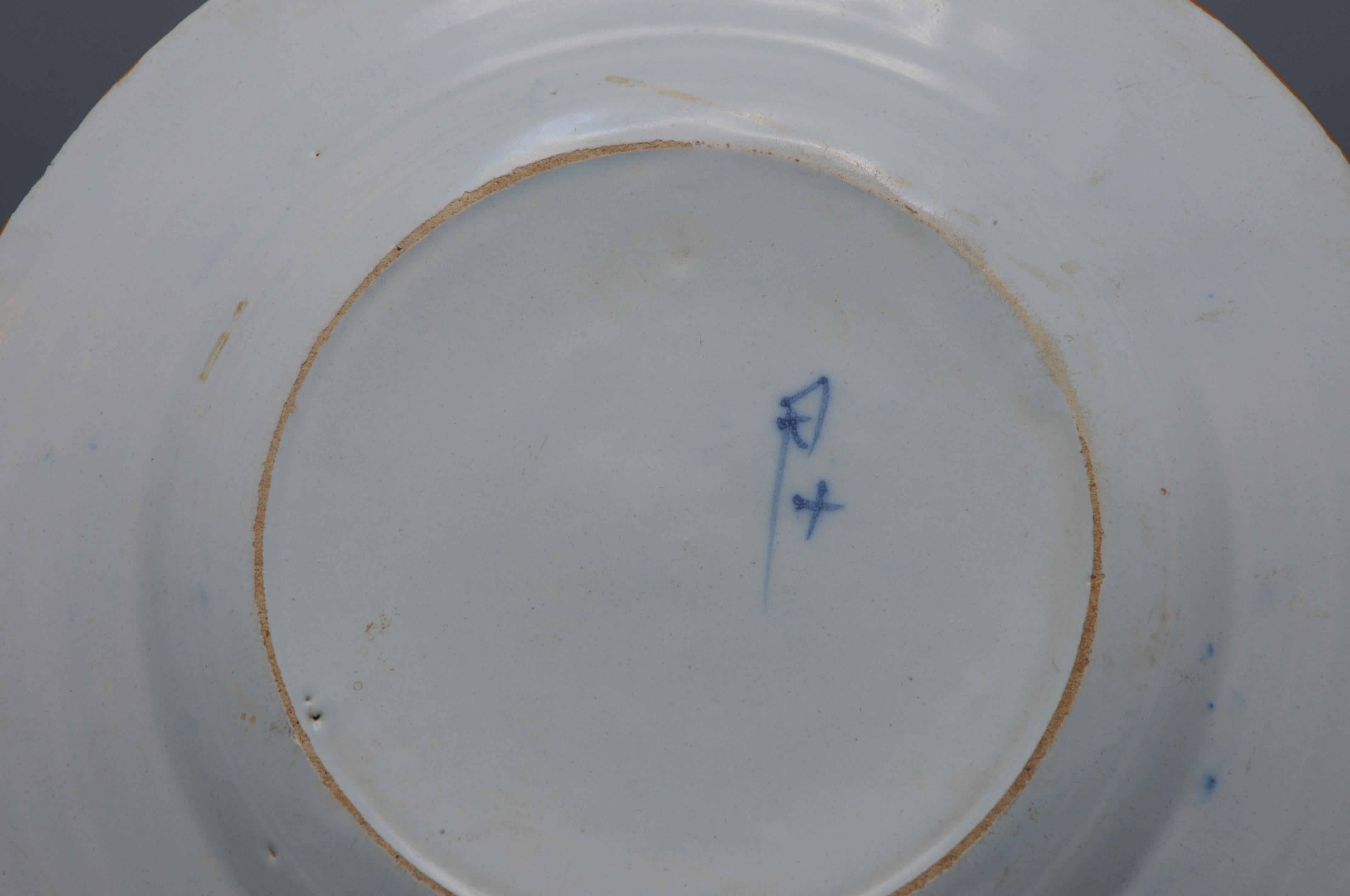 Delft - plato de crisantemos florales de 