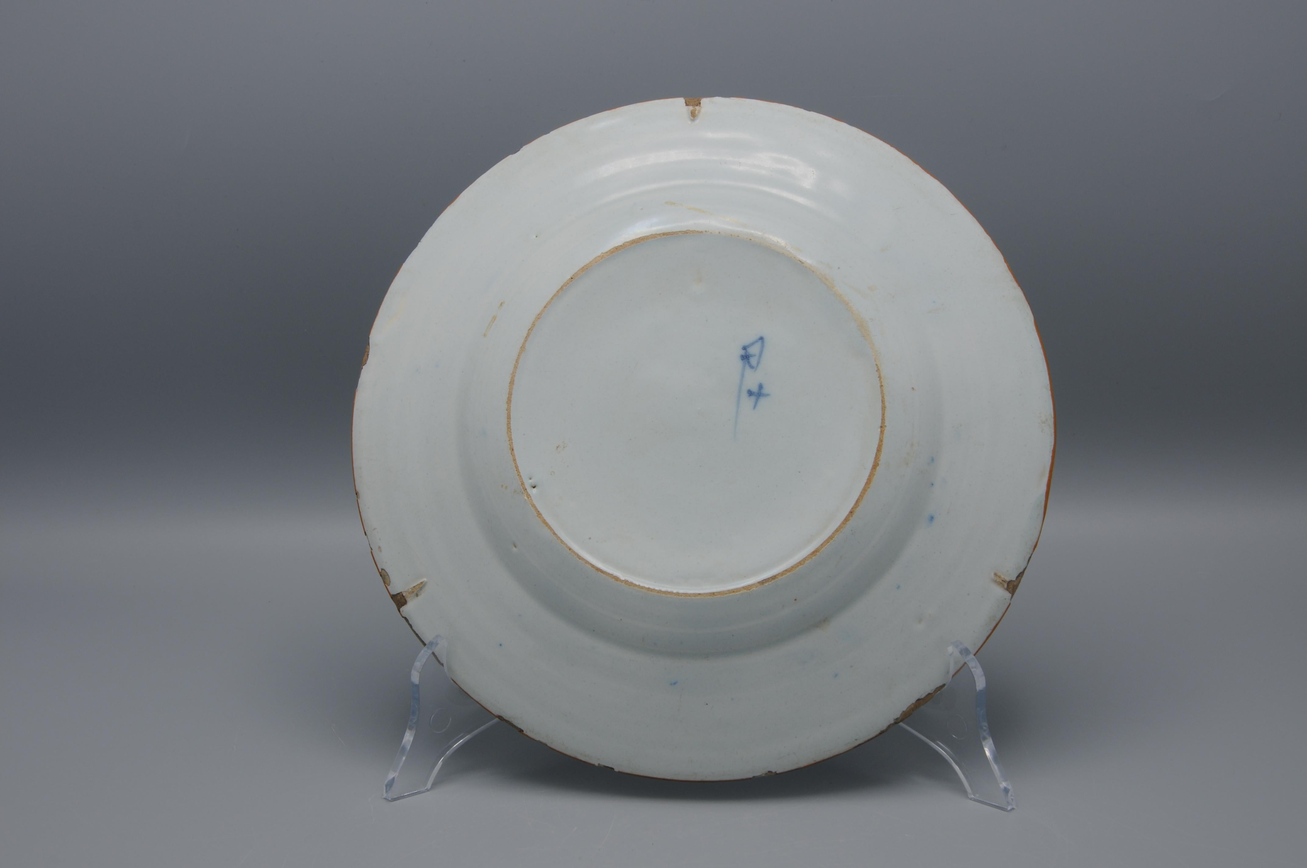 Delft - plato de crisantemos florales de 