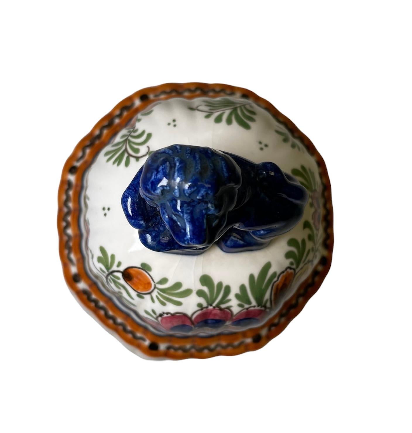 Delft Hand Painted Porcelain Lidded Urn Vase/Ginger Jar 9
