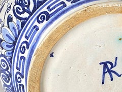 Delft Jug in Faïence, White and Blue, 18eme Century by Adrian Pynacker Signed