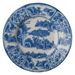 Delft, Large Blue and White Chinoiserie Dish, 1670