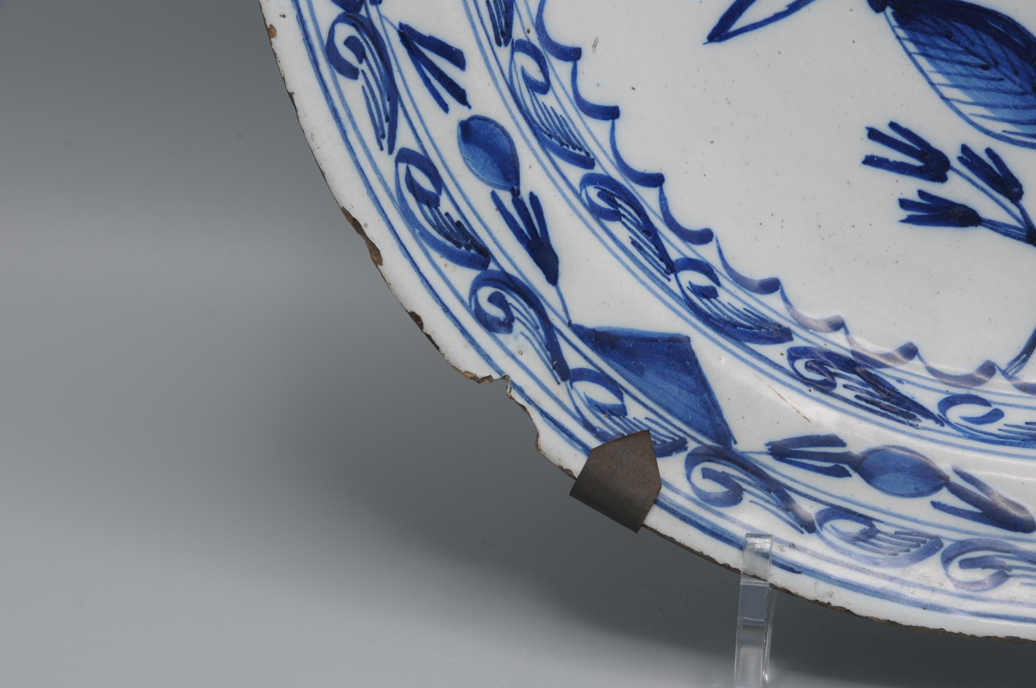 Néerlandais Delft - Fin 18e, début 19e siècle Chargeur néoclassique bleu et blanc de Delft en vente