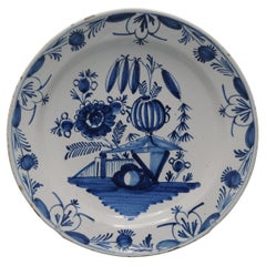 Delft  - Neo-Classical Blue and White Delftware Plate, late 18th century