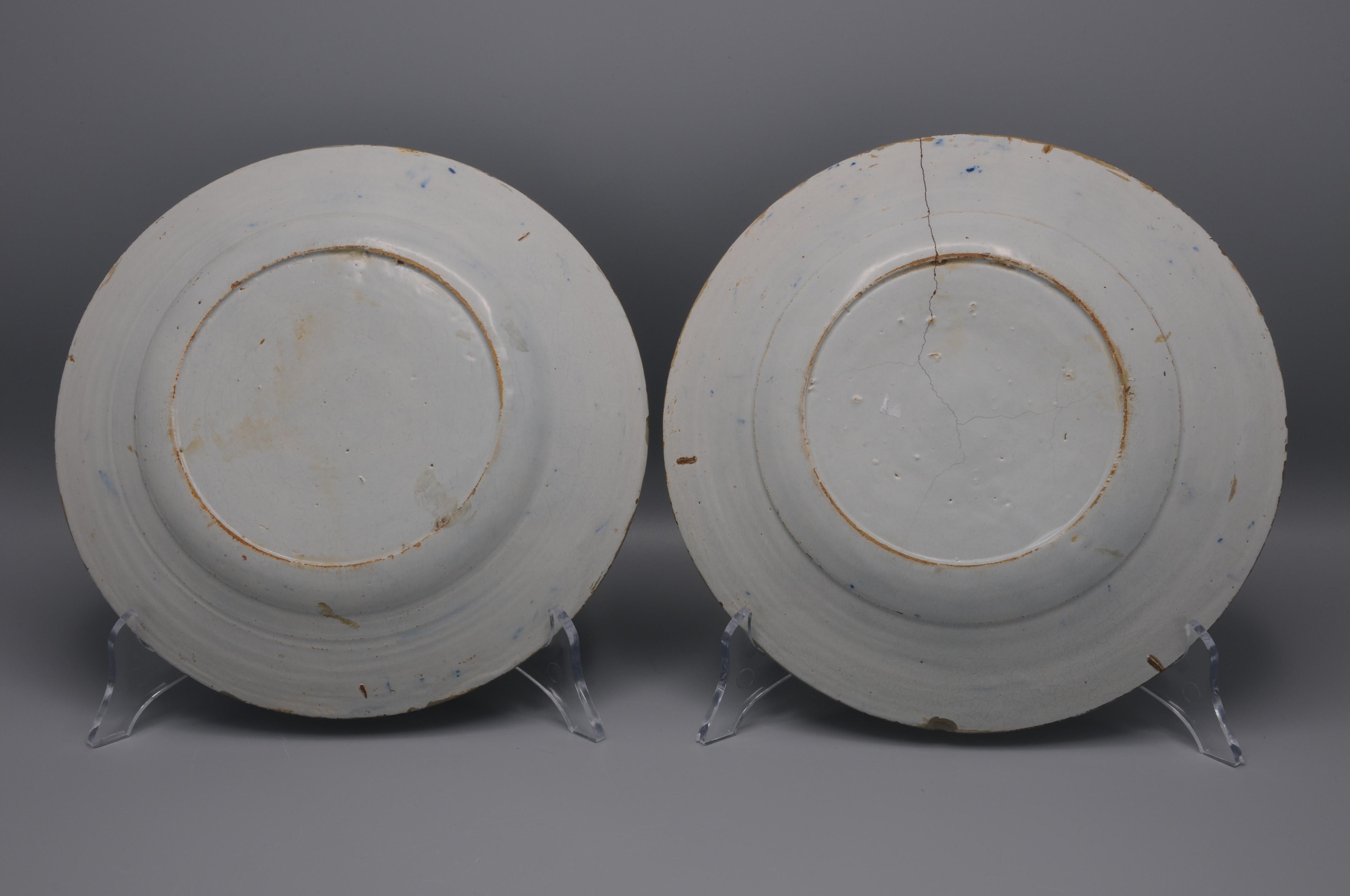 Delft - Pair of plates - Late 18th century  For Sale 7