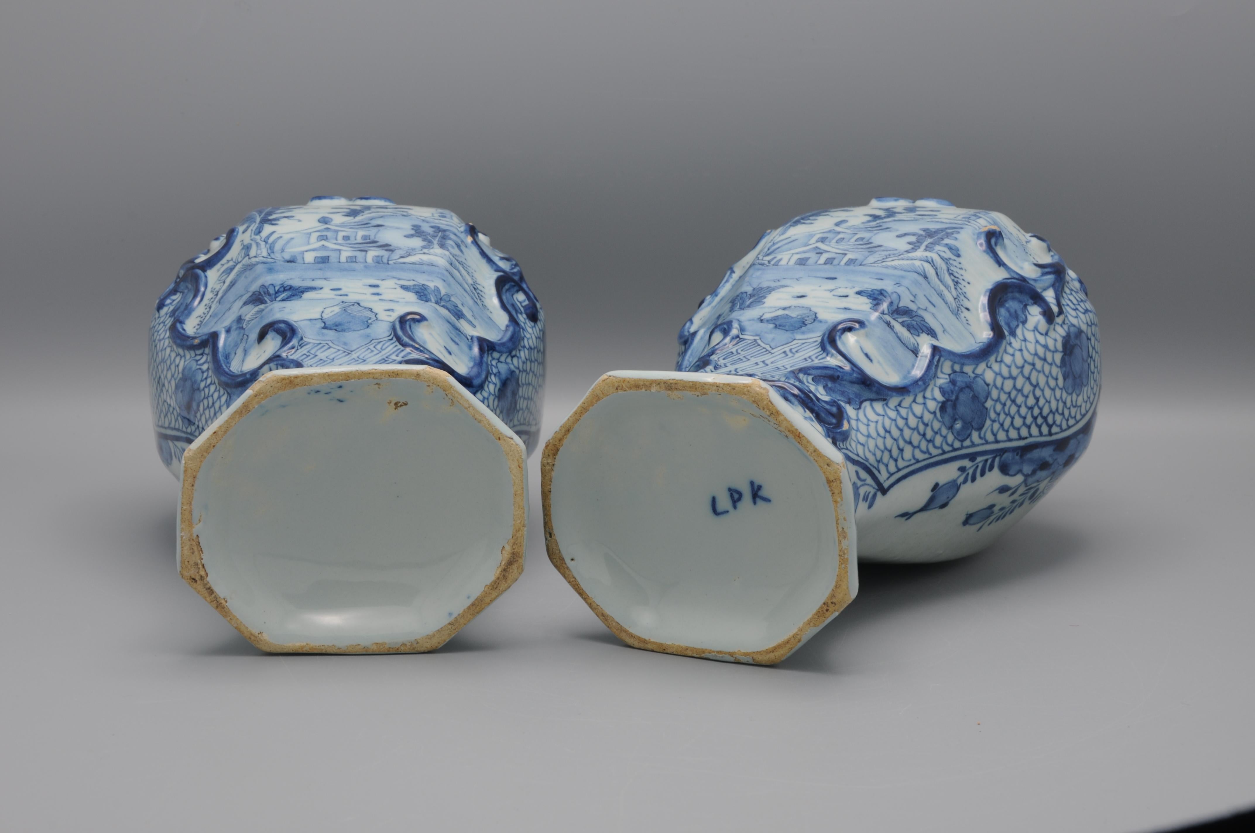 Delft Pair of vases by 