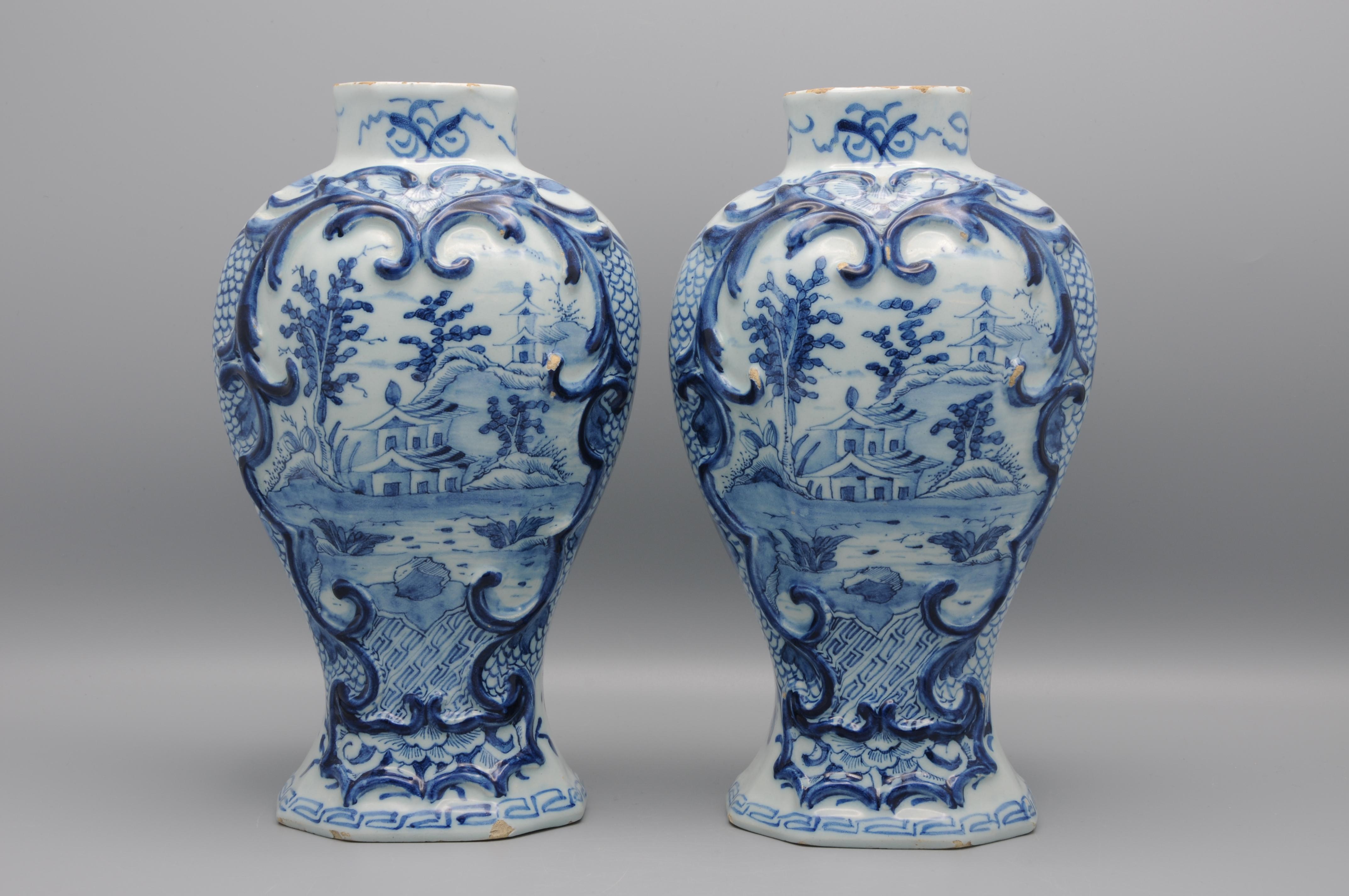 Dutch Delft Pair of vases by 