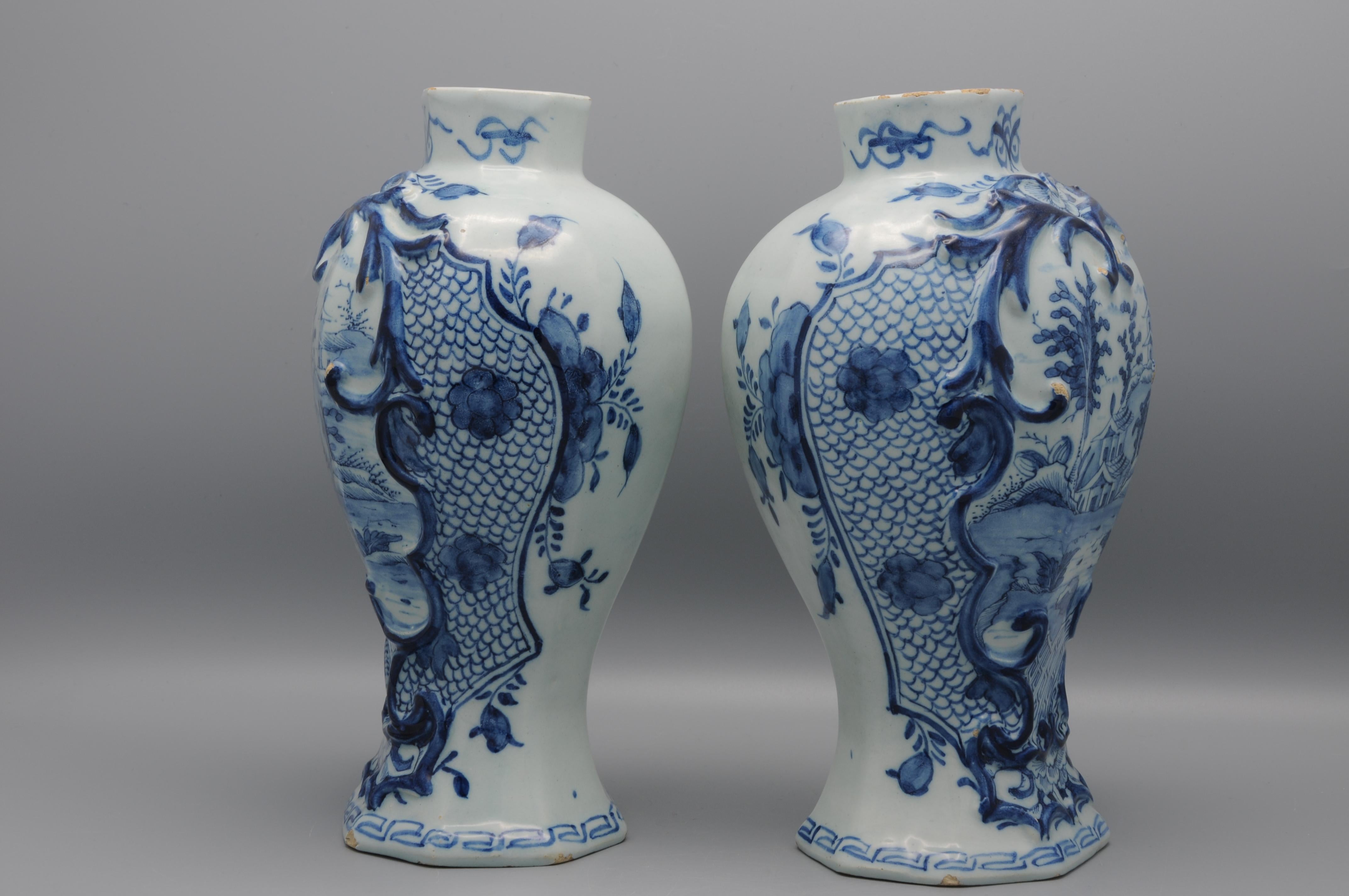 Delft Pair of vases by 