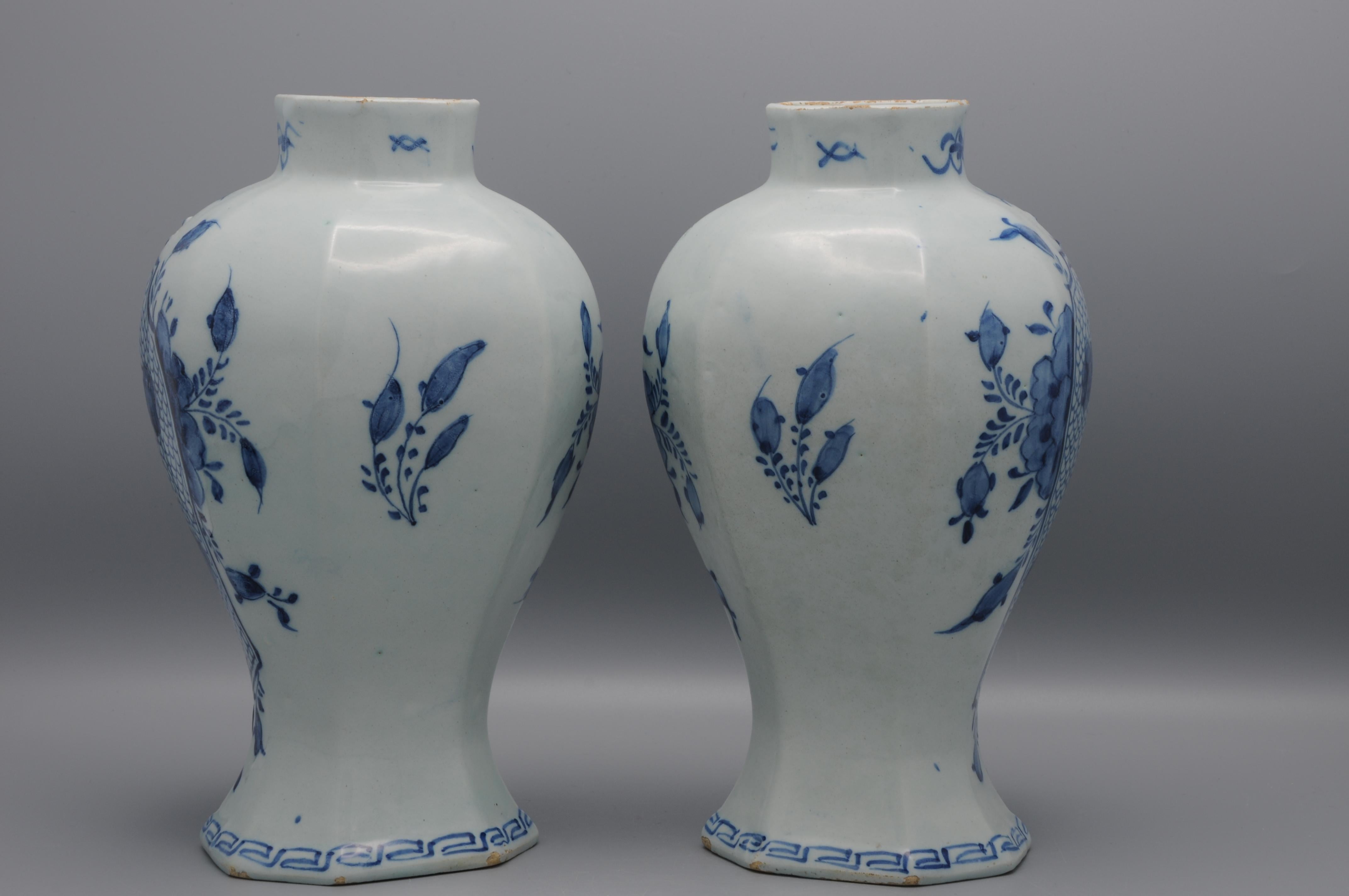 18th Century Delft Pair of vases by 