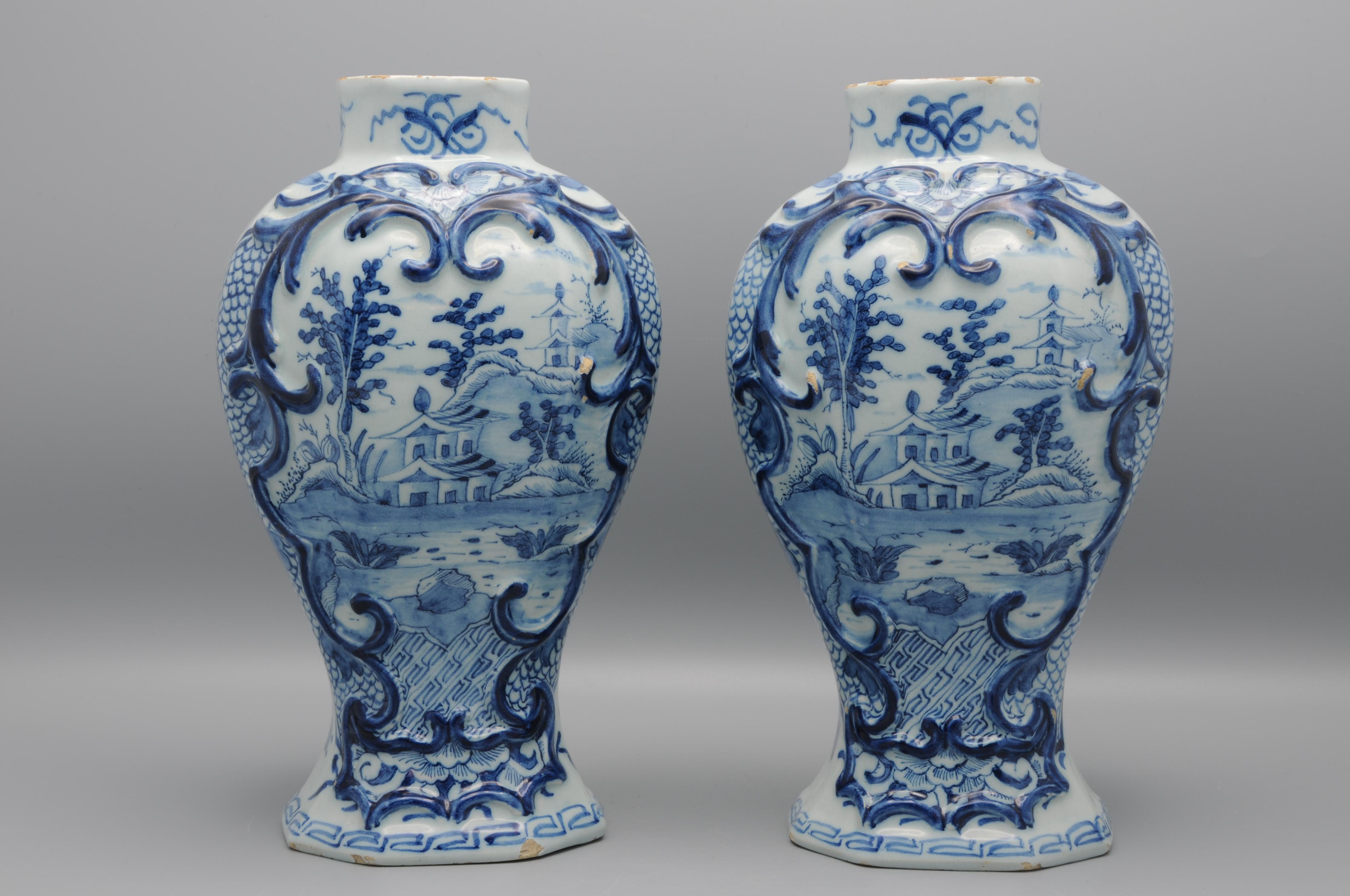 Delft Pair of vases by 