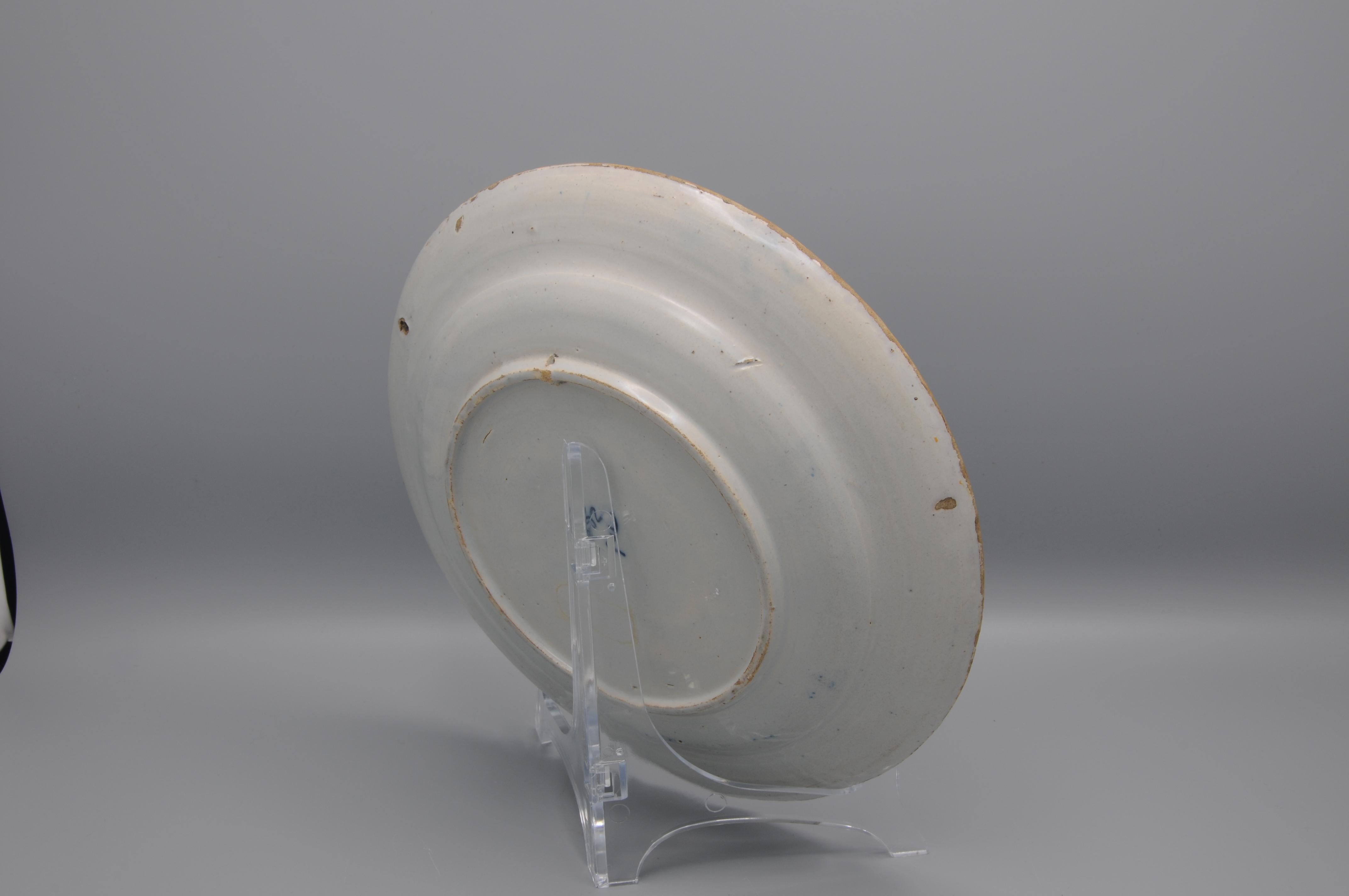 Poterie Plat Pauwenstaart de Delft paon