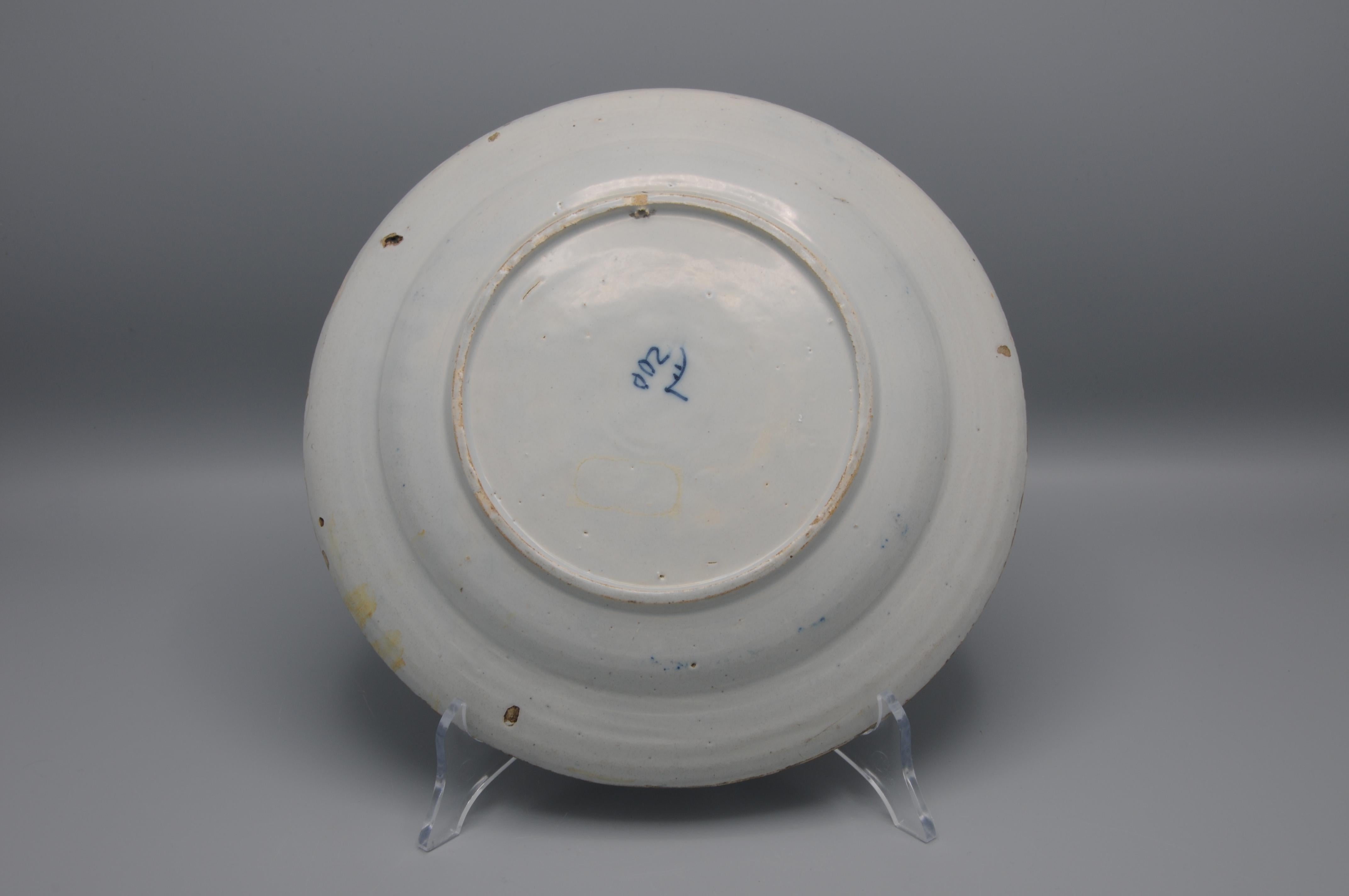 Plat Pauwenstaart de Delft paon 1