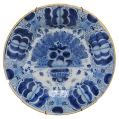 Delft Peacock 'Pauwenstaart' plate - De Claauw