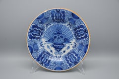 Delft 'Peacock' plate by 'QM' - second half 18th century