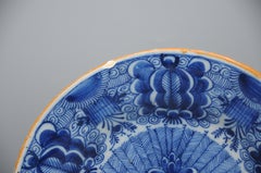 Delft 'Peacock' plate by 'QM' - second half 18th century