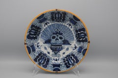 Delft 'Peacock' plate by Quirinus Mesch - second half 18th century