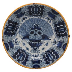 Delft 'Peacock' plate by Quirinus Mesch - second half 18th century