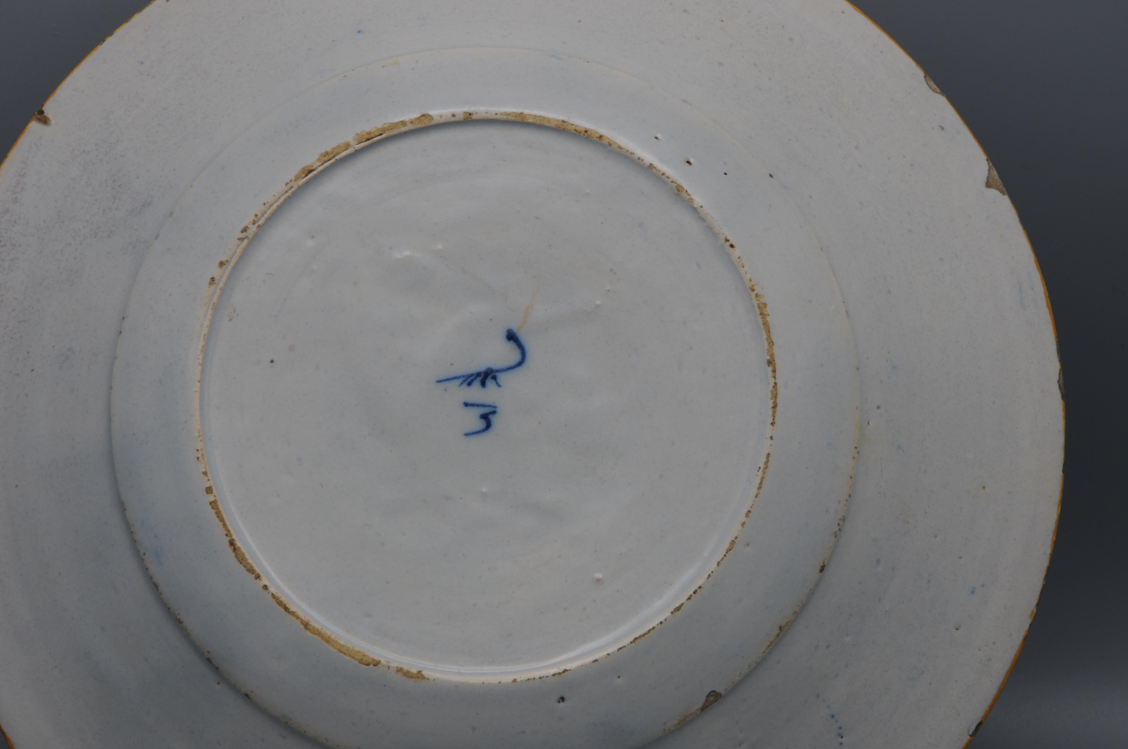 Piatto Delft 'Peacock' di 'The Claw' - seconda metà del XVIII secolo in vendita 1