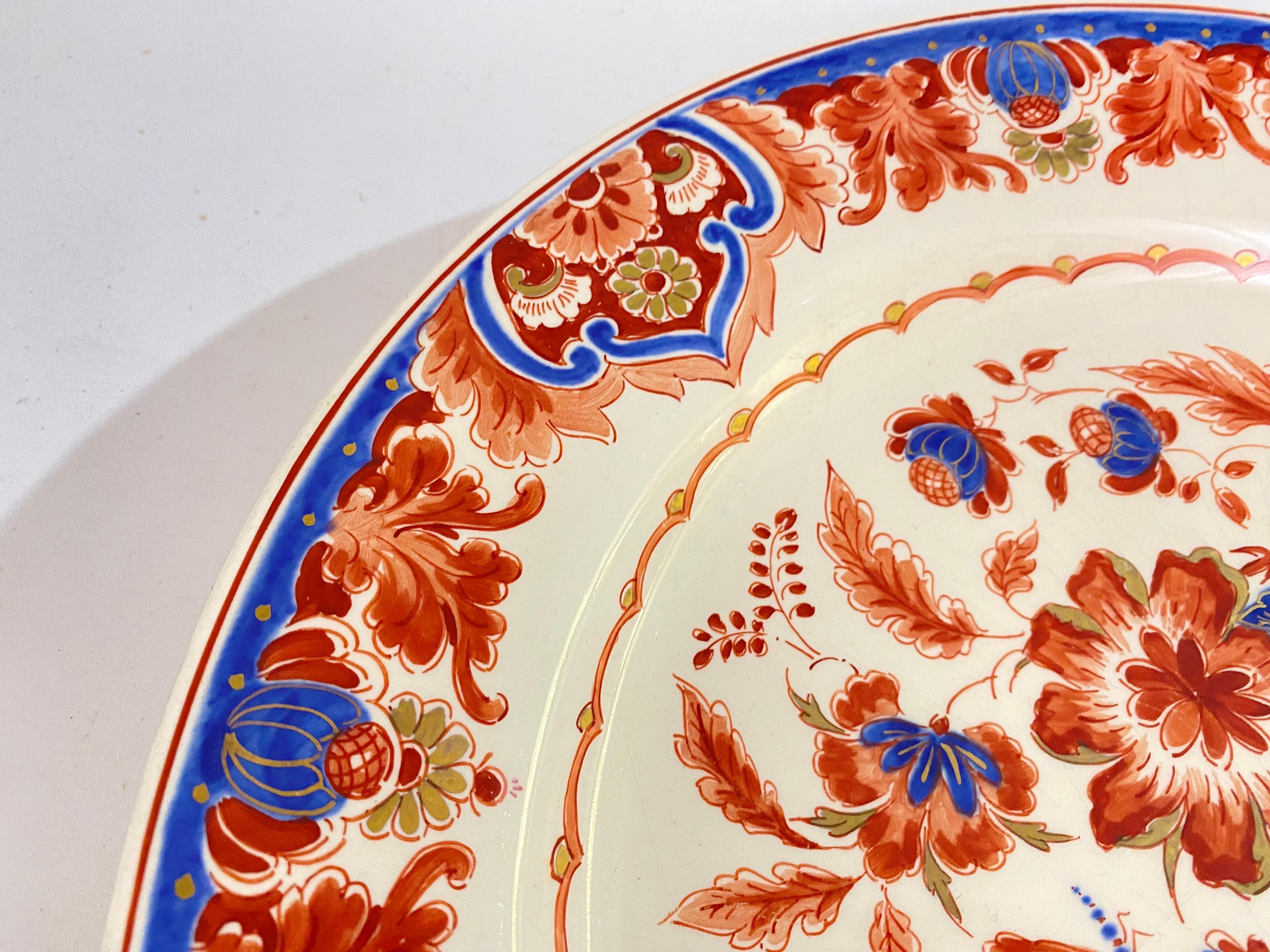 Delft Pijnacker  Cargador de loza Holanda 1968  Azul rojo blanco Color Pintado a mano en venta