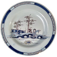 Delft Plate in the Chinese Style, 18th Century