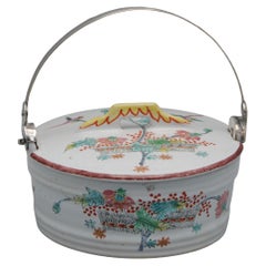 Delft Polychrome Butter Dish with Kakiemon Decoration, 18th Century