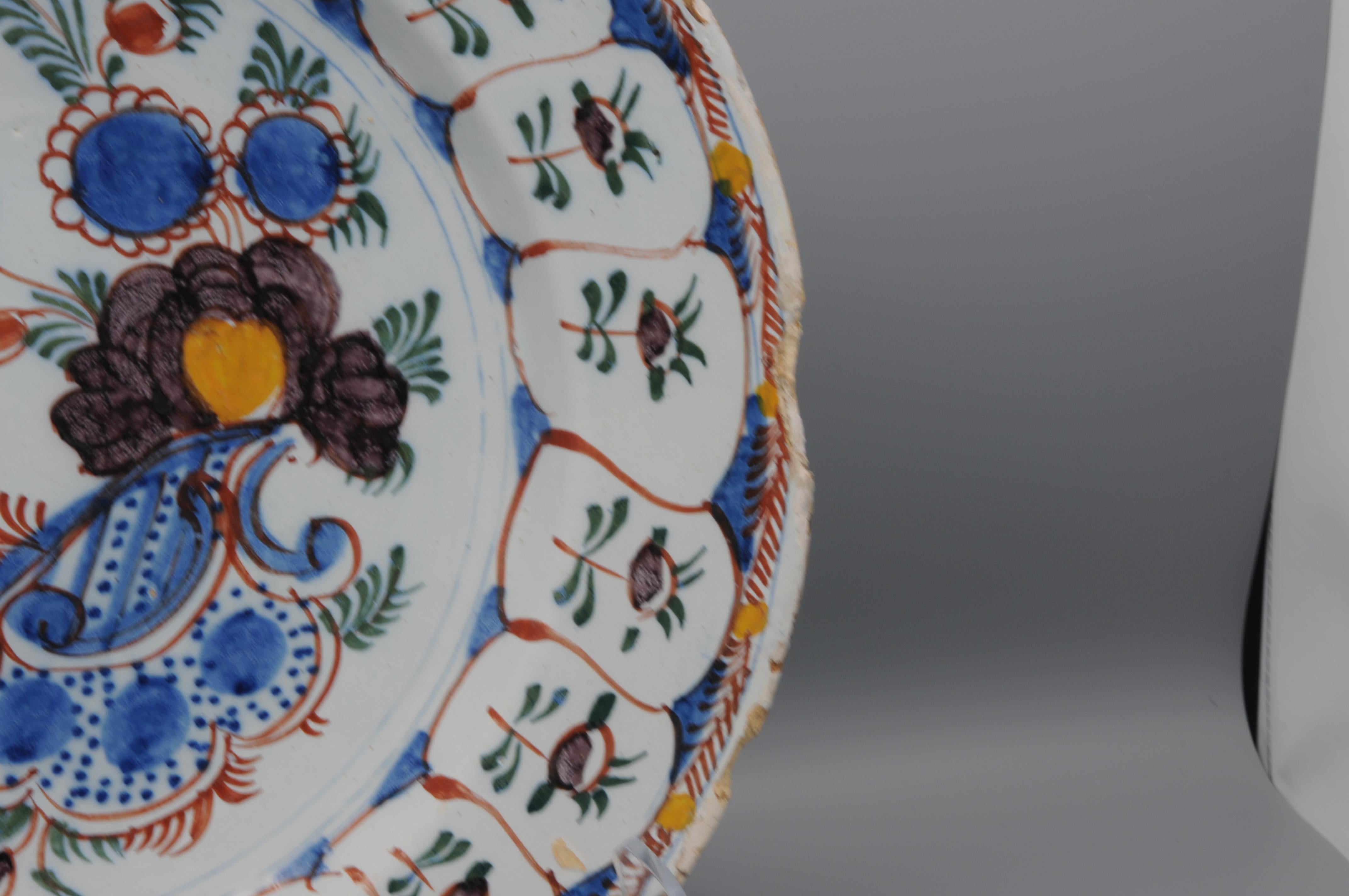 18th Century Delft - Polychrome Chinoiserie Charger, 18th century