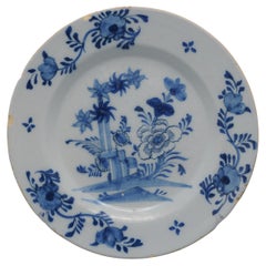 Delft - Blue and white chinoiserie plate - 18th century