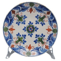 Delft -polychrome delftware plate - 18th century