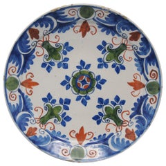Delft -polychrome delftware plate - 18th century