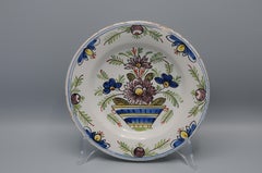 Delft polychrome plate 'boerendelfts' - early 19th century