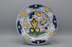 Delft polychrome plate 'boerendelfts' - early 19th century