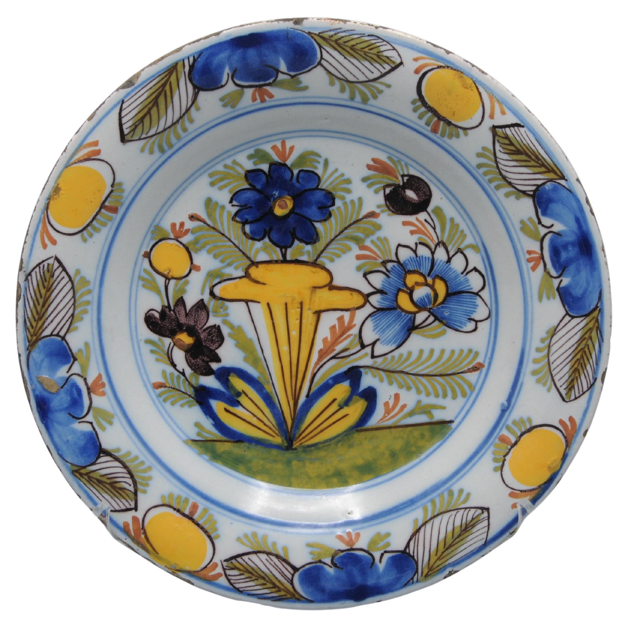 Delft polychrome plate
boerendelfts
- early 19th century