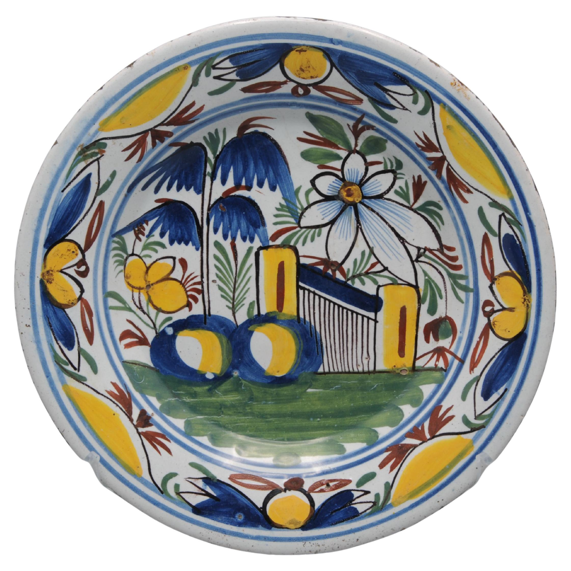 Delft polychrome plate
boerendelfts
- early 19th century