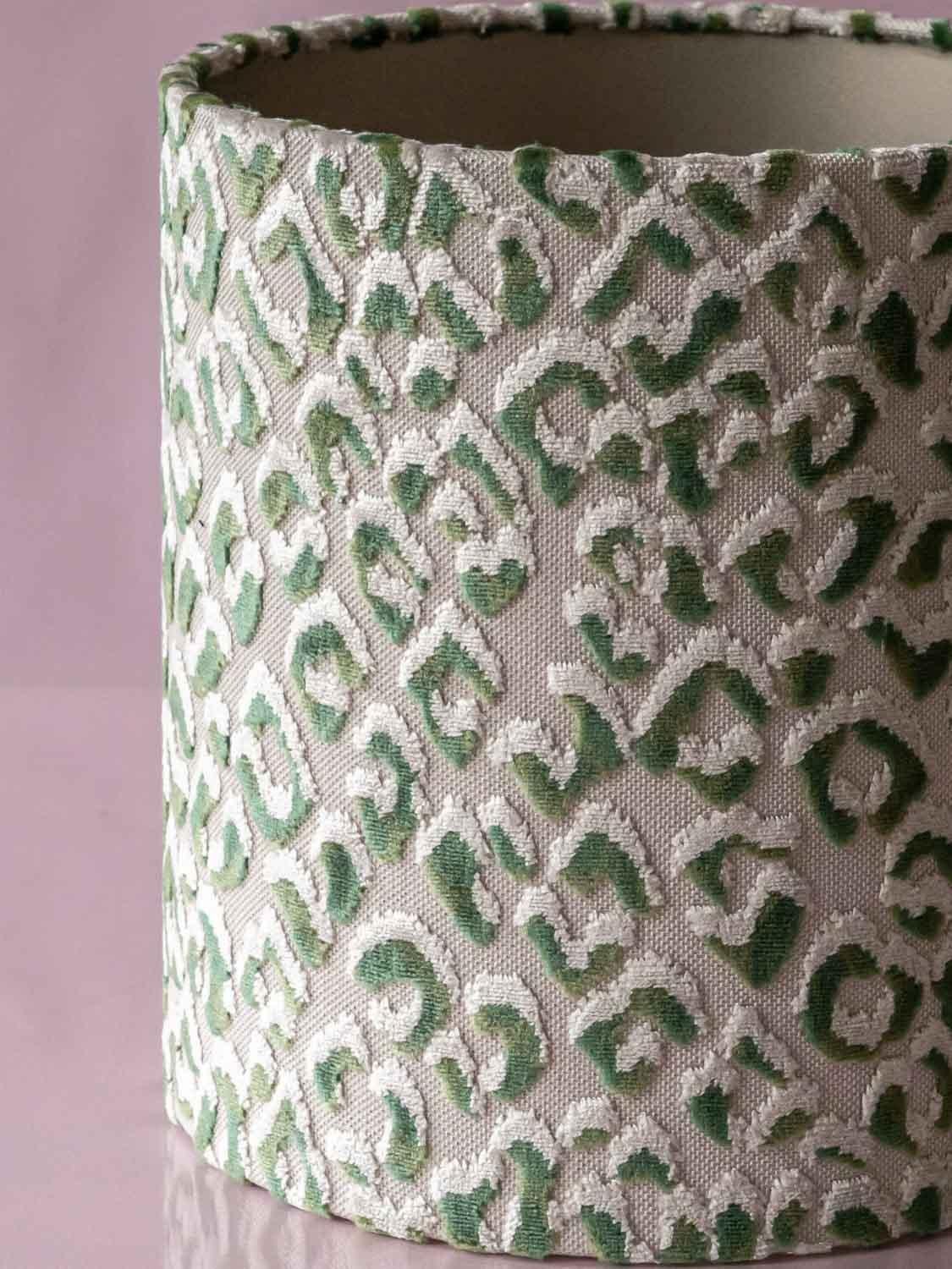 Delft Polychrome Table Lamps, De Sphinx/Petrus Regout, New Leopard Print Shades 3