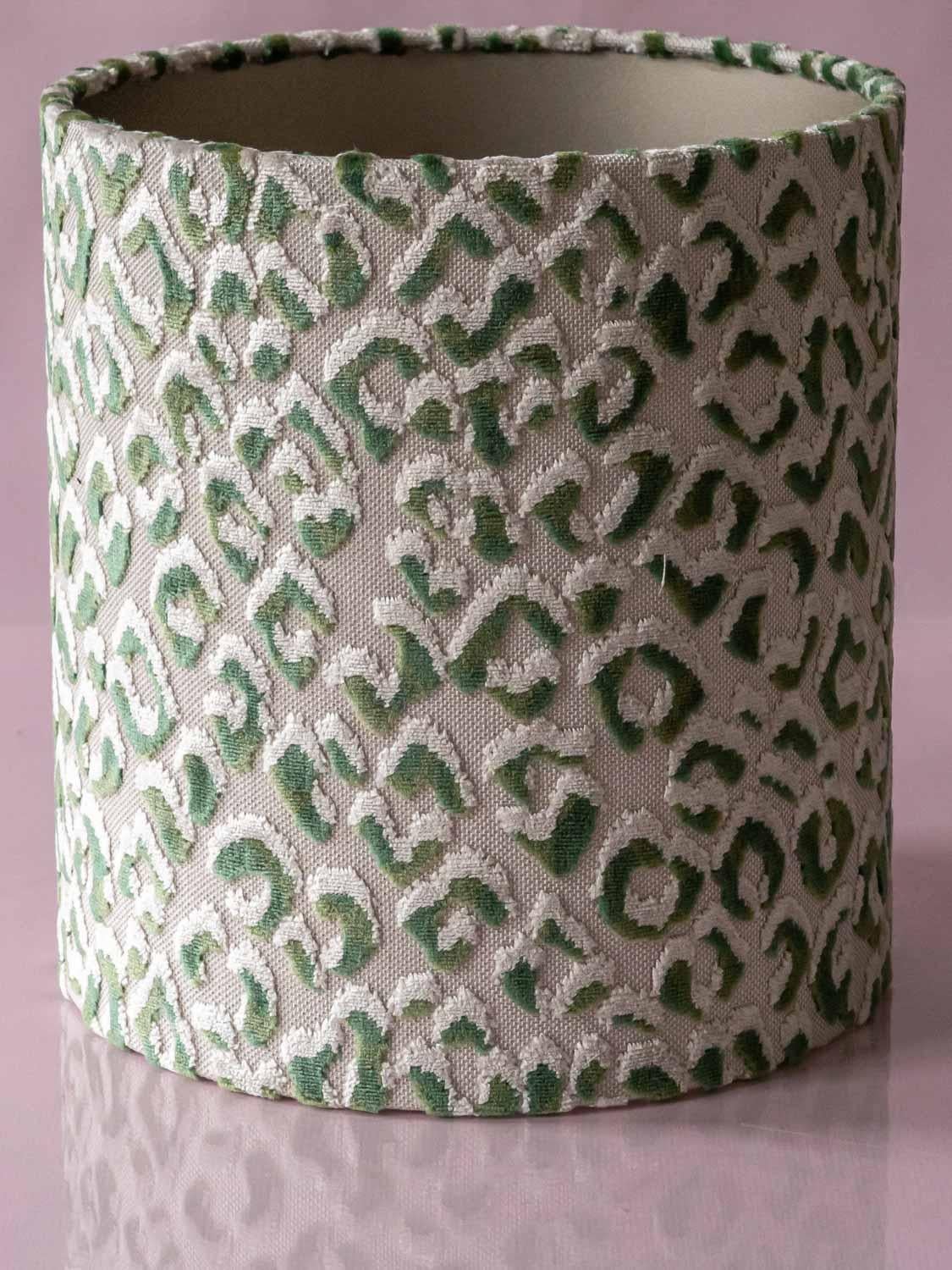 Delft Polychrome Table Lamps, De Sphinx/Petrus Regout, New Leopard Print Shades 4