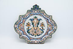Delft - Polychrome Wall Plaque, mid 18th century