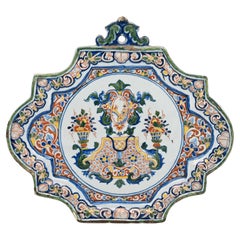 Delft - Polychrome Wall Plaque, mid 18th century