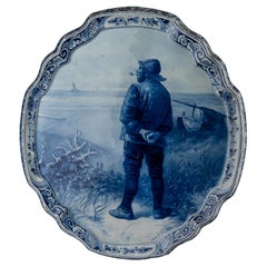 Antique Delft, Porceleyne Fles Applique after a Painting by E. Verveer,  1903