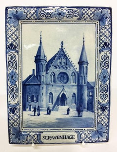 Piatti da parete piccoli di Delft Porceleyne Fles, L'Aia e Delft, 1894 e 1912