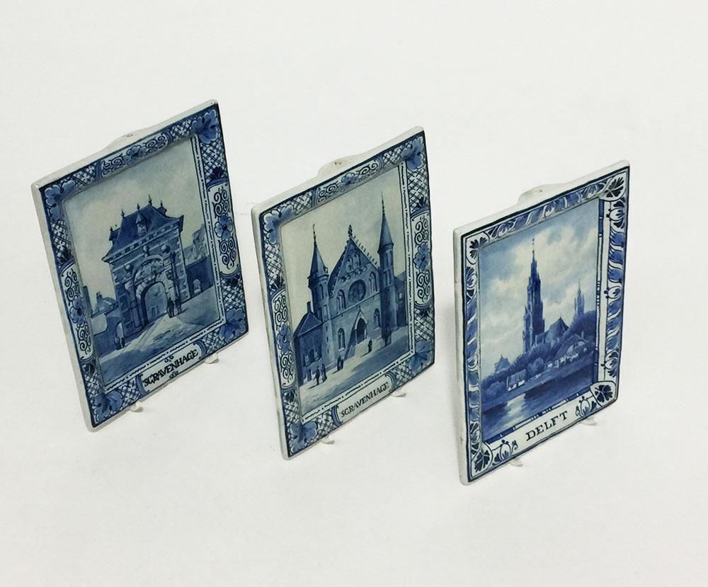 Petites assiettes murales Fles de Delft en porcelaine de Delft, La Haye et Delft, 1894 et 1912 en vente 2